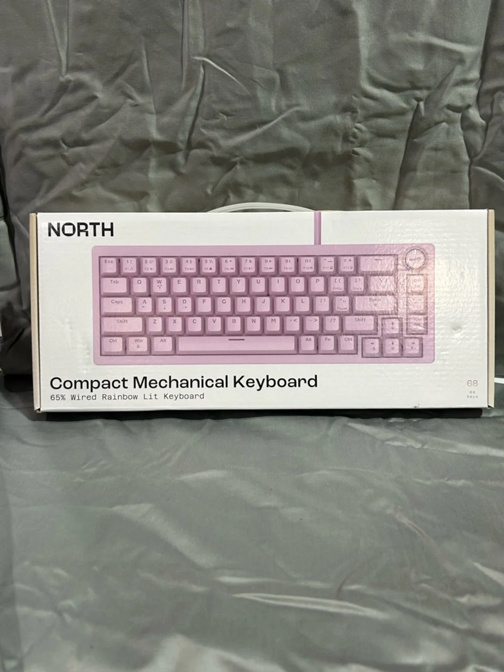 Compact 65% Wired Mechanical Keyboard - Pastel Lavender